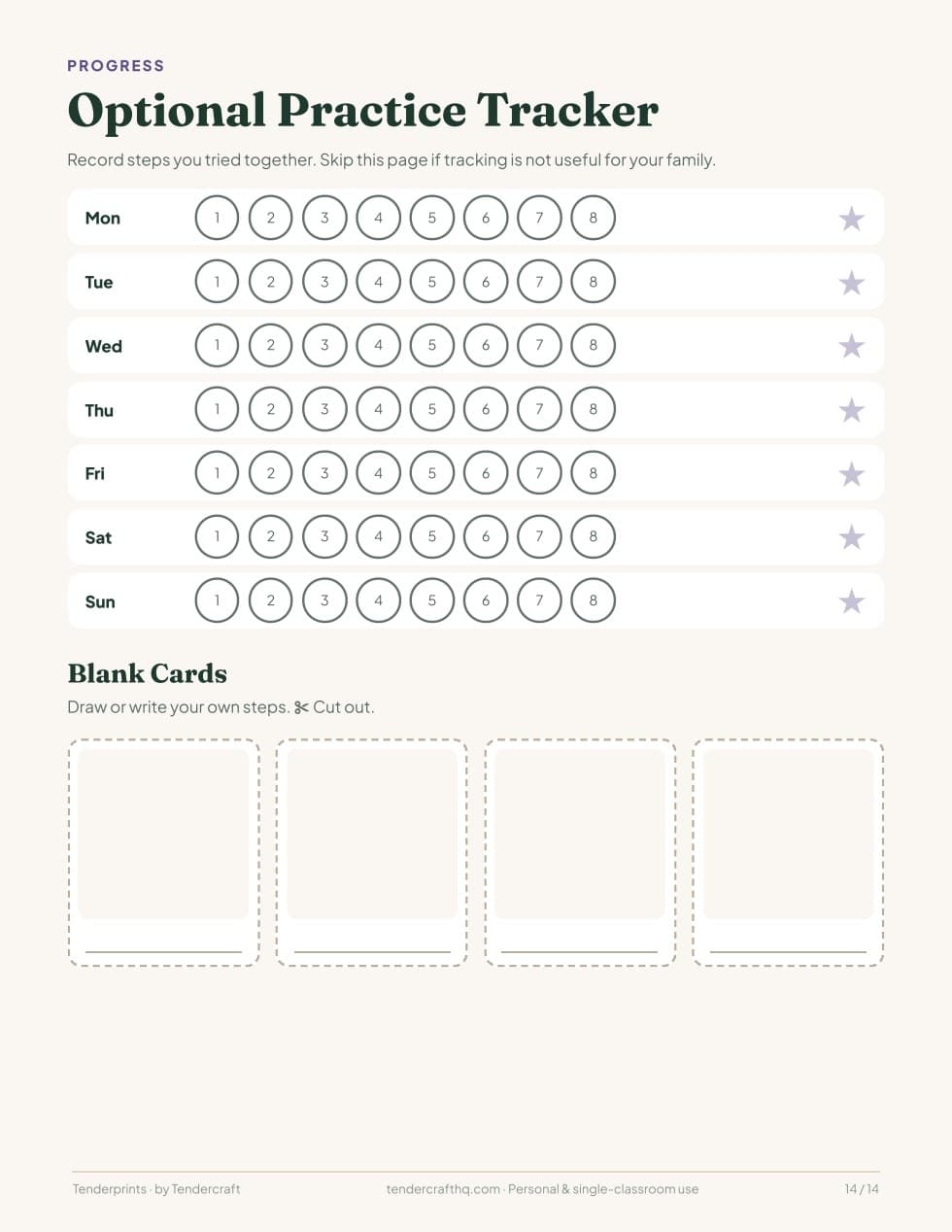 Bedtime Routine Cards & Picture Story, actual page 14 of 14